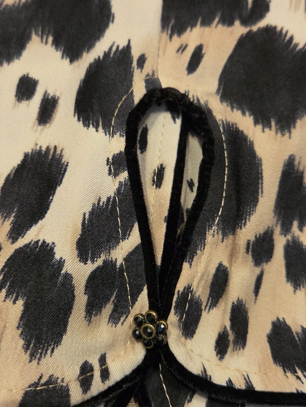Alberto Makali Leopard Print Blazer Jacket Faux Fur Accent Pockets - Size 12 - Picture 11 of 12